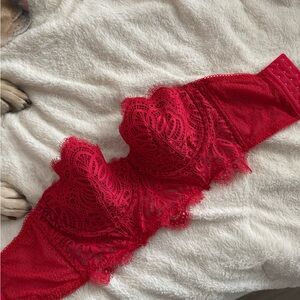 Victoria's Secret Red Lace Underwire Bra